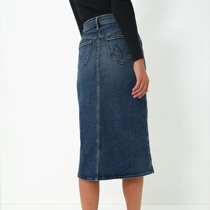 MOTHER Blue Denim A-Line Skirt